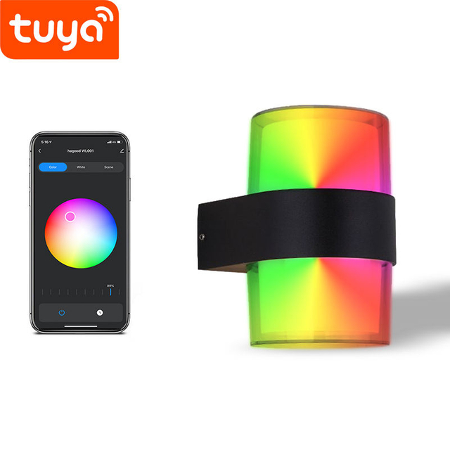 Lámpara inteligente Tuya de 10W, luz nocturna, lámpara de pared acrílica, aplicación inteligente, luces Led remotas, decoración de habitación, fotografía, regalo de cumpleaños