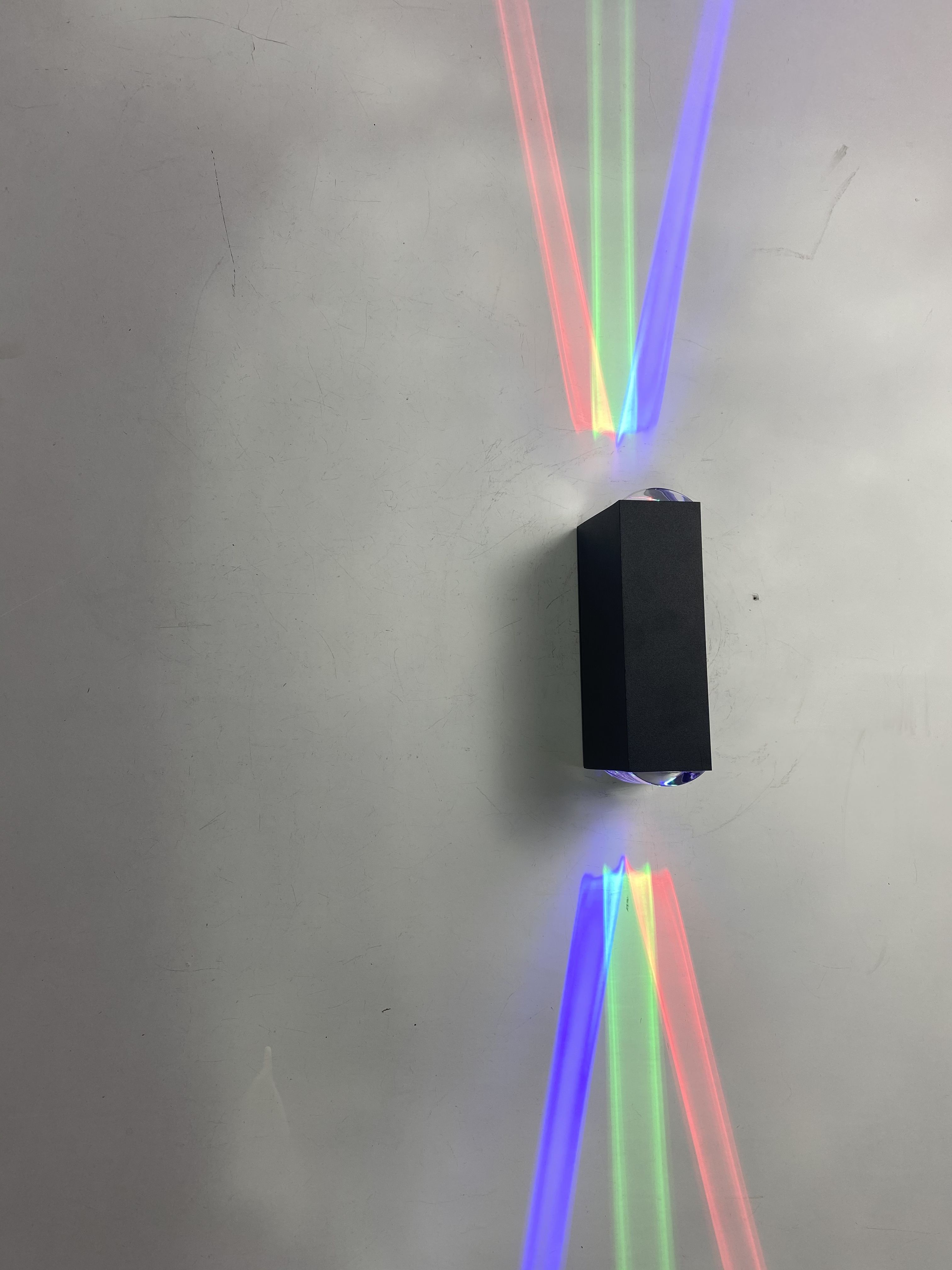 Lámpara de pared de tres haces de carcasa negra de 6W 18W IP65, luz de pared impermeable para exteriores, lámpara de jardín, lámpara de calle para decoración de jardín