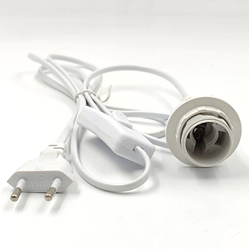 Cable de alimentación de 1,8 m, Bases de lámpara E14, enchufe europeo, Cable de interruptor 303 para bombilla LED colgante, lámpara colgante E14, soporte de enchufe de suspensión, sal