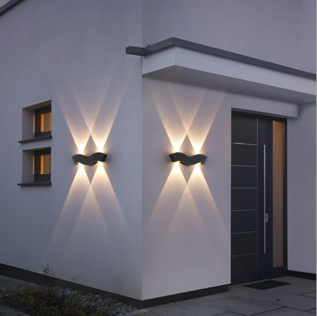 Lámpara de pared de 4W a prueba de agua IP65, lámpara de pared de salón Led Simple nórdica, iluminación de pasillo de Hotel, luz de arriba y abajo