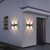 Lámpara de pared nórdica resistente al agua IP65 4W, lámpara de pared de fondo de sala de estar led simple, iluminación de pasillo de hotel, luz de arriba y abajo