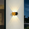 Nueva iluminación de escaleras de pasillo, lámpara LED de pared para exteriores, impermeable, IP65, aplique de pared de arriba y abajo, luz acrílica, luces de jardín de 220V