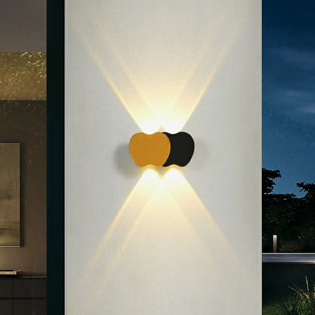Nueva iluminación de escaleras de pasillo, lámpara LED de pared para exteriores, impermeable, IP65, aplique de pared de arriba y abajo, luz acrílica, luces de jardín de 220V