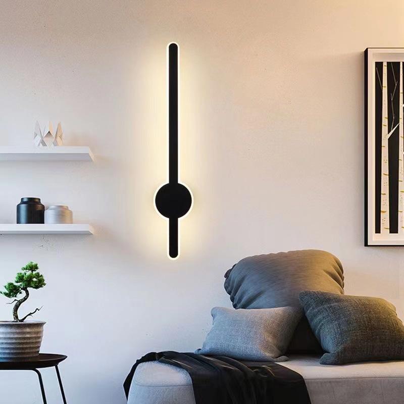 Lámparas de pared LED minimalistas modernas, candelabro de palo largo para sala de estudio, mesita de noche, baño, pasillo, cocina, iluminación interior