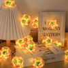Luz de decoración de Navidad LED, guirnalda de decoración de habitación de Año Nuevo, adornos de vacaciones, decoración de jardín al aire libre, lámpara de cadena, luces de Papá Noel
