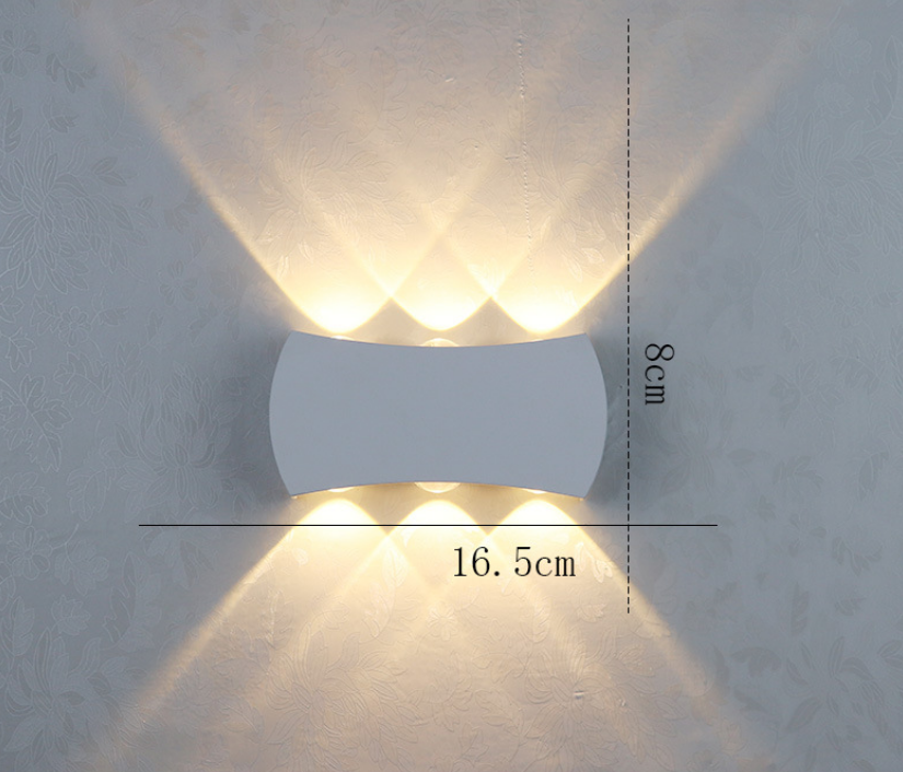 6W minimalista moderno al aire libre interior Hotel pasillo puerta patio escalera porche LED impermeable Luna lámpara de pared