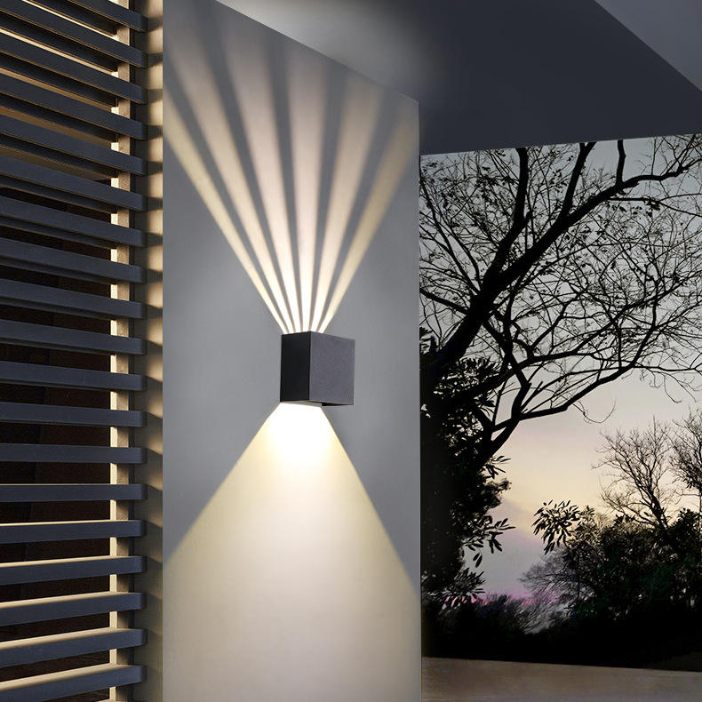 Lámpara LED de pared de 6W, lámpara de pared para jardín IP65, lámpara impermeable para exteriores, accesorio de decoración para el hogar, iluminación para pasillo, luz para pasillo