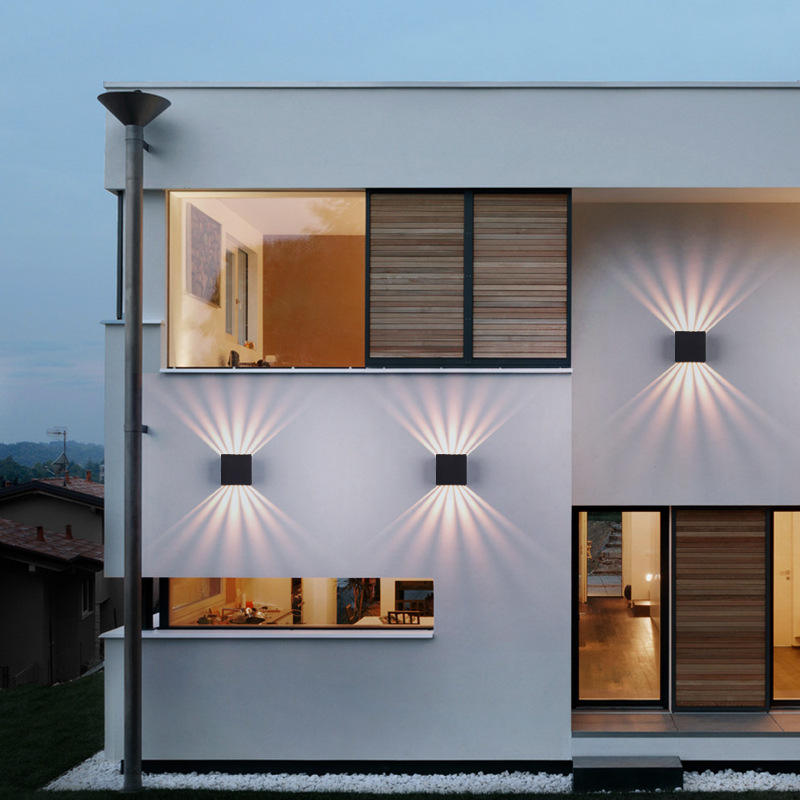 Lámparas de pared LED IP65 impermeables para exteriores/interiores, iluminación para escaleras, A85-265V, luz de arriba hacia abajo para jardín, pared de salón, decoración de la habitación del hogar