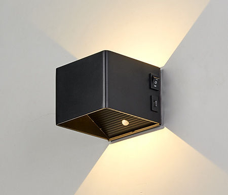 Luz de pared Interior, lámpara de pared Led recargable por USB con Sensor de movimiento, iluminación interior, sala de estar, dormitorio, pasillo, luces nocturnas