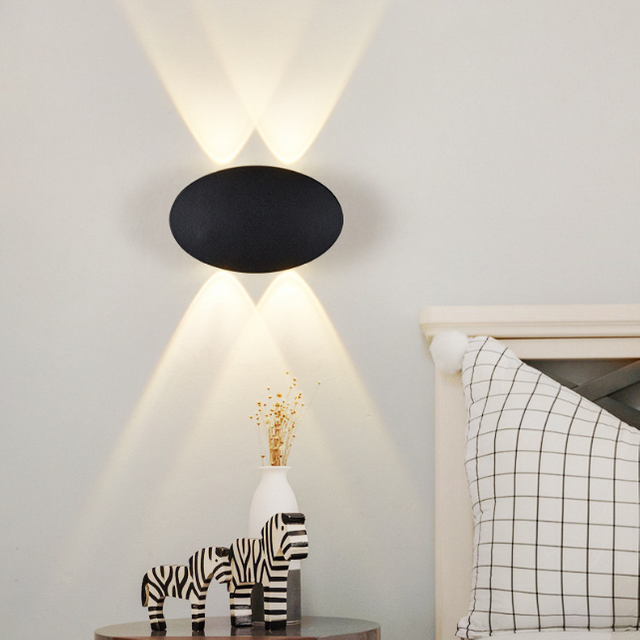Nueva fábrica al por mayor IP65 aluminio impermeable al aire libre arriba y abajo luces de pared de luz de pared para el hogar 
