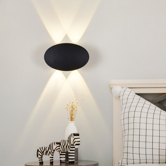 Nueva fábrica al por mayor IP65 aluminio impermeable al aire libre arriba y abajo luces de pared de luz de pared para el hogar 