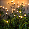 Lámpara solar de luciérnaga Lámpara solar de hierba Luz solar led Jardín al aire libre luces decorativas de paisaje Luces de flores LED con energía solar que cambian de color para patio