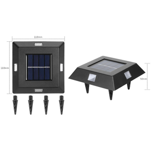 Lámpara solar de 4 LED IP65 Lámpara de pared de patio de luz exterior impermeable para jardín y decoración de villa Luz de paso