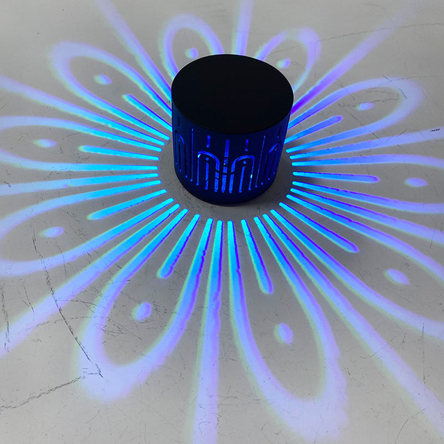 Lámpara de pared de flores de 3W Lámpara de pared de color LED Lámpara de pared RGB Lámpara de pared de color con control remoto Lámpara de pared decorativa Lámpara de pared con control remoto por infrarrojos