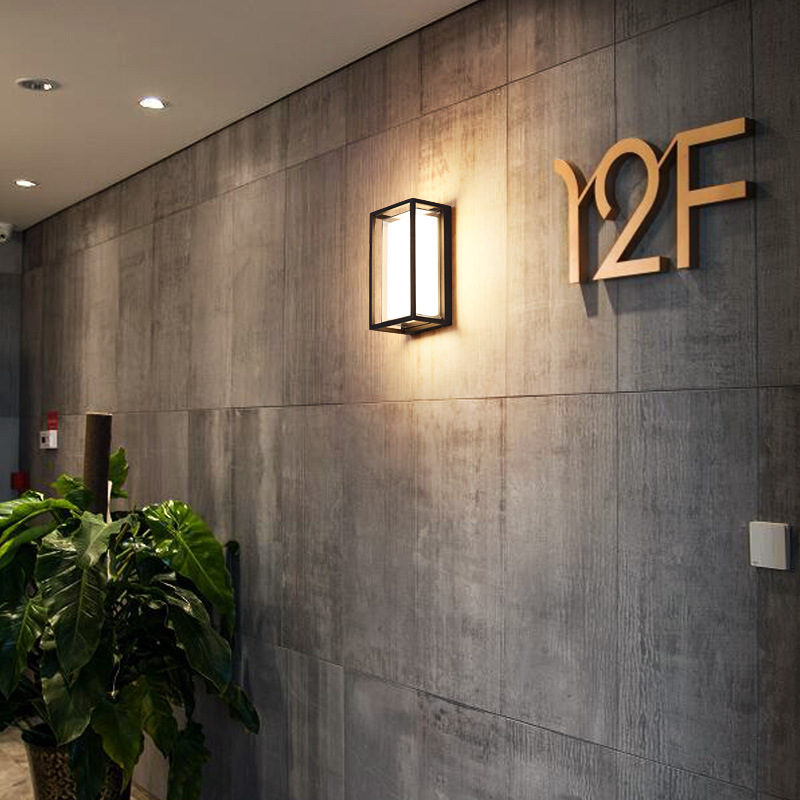 Luz de pared LED minimalista moderna acrílica impermeable IP65 9W lámpara de pared LED para interiores y exteriores para alumbrado público de jardín abstracto