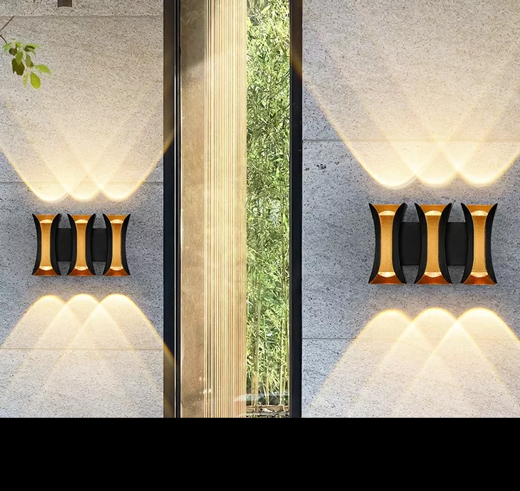 Nueva lámpara de pared LED impermeable para exteriores, balcón interior, porche de aluminio, candelabro de jardín, lámpara de pared para Villa, luminaria