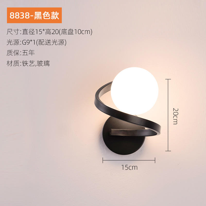 Aplique de pared de cristal Led moderno de Metal negro dorado decorativo para interiores con montaje de cabecera de dormitorio de cristal Lampen clásico