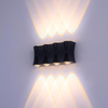 Luz LED de pared de 8W, resistente al agua, IP65, lámpara de pared de aluminio para jardín, luz fuerte, luz dorada, negra, blanca, interior y exterior