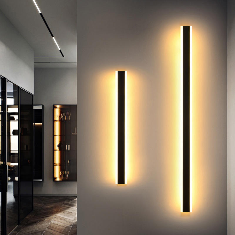 Lámpara de pared impermeable LED de aluminio moderno para jardín Rectangular