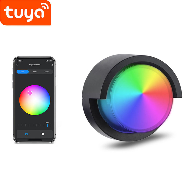 Aplicación Tuya 2023, candelabro de alta calidad para exteriores, Wifi, lámpara de pared impermeable, cambio de Color por lámpara de aplicación inteligente