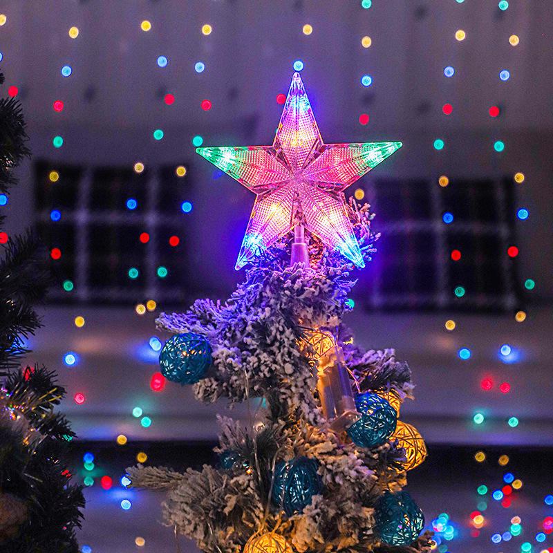LED Christmas Tree Top Star Light aplique de pared led para exteriores aplique de pared led para exteriores