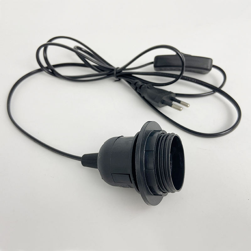 Cable de alimentación de extensión E27 E14 US AU UK EU con Cable de interruptor 303, Base de tornillo de 1,8 m, portalámparas, lámpara colgante LED, enchufe de bombilla