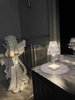 Lámpara de mesa de cristal Lámpara de noche pequeña Lámpara de mesa recargable que proporciona un ambiente creativo para la decoración de la barra de noche y 