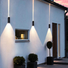 6W Modern Led Black shell beam light luz de pared impermeable luz de noche al aire libre arriba y abajo luces de pared para el hogar