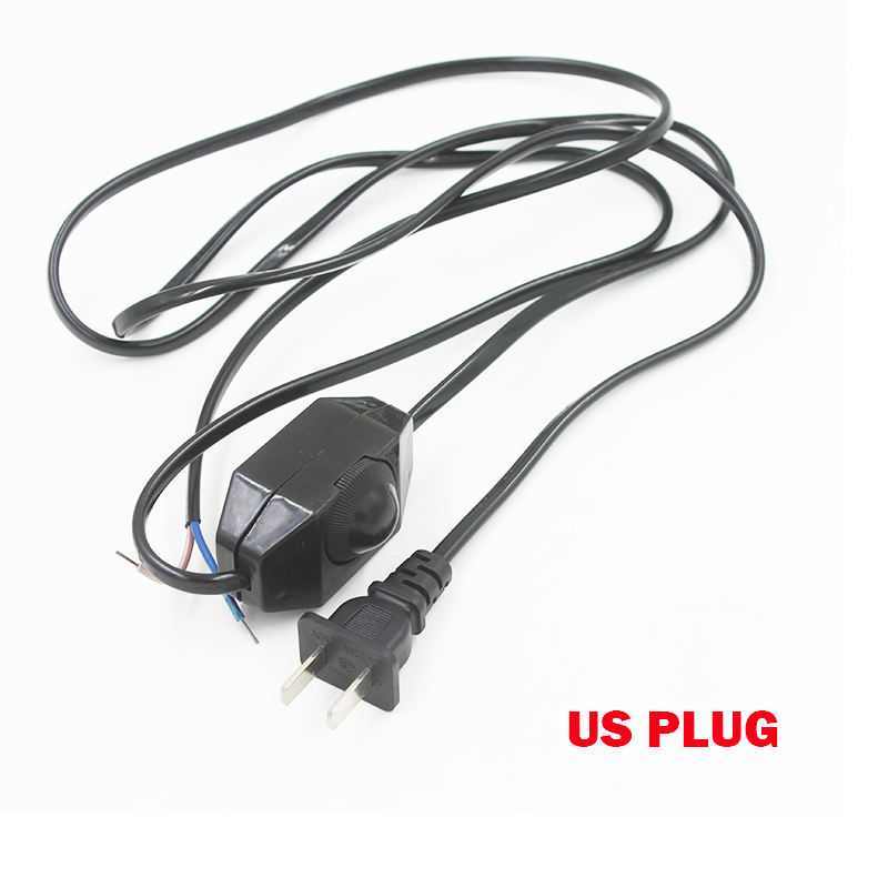 Gran oferta 301 interruptor de botón regulable cable de enchufe de la UE 301 interruptor de atenuación enchufe de EE. UU. AC110-220V cable de 1,8 M