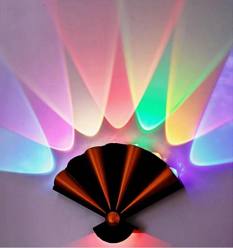Nuevo estilo, lámpara de pared con personalidad nórdica de oro negro de 8W, lámpara Led Simple de fondo para sala de estar, lámpara de pared redonda, minimalista para Hotel