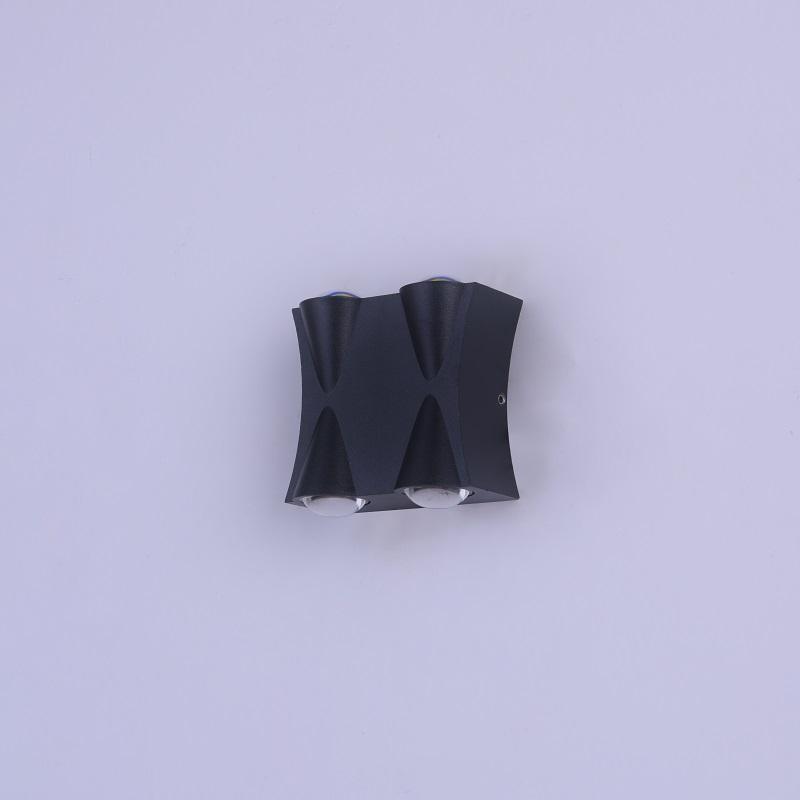 IP65 4W Led Luz de pared Lámpara impermeable para exteriores Lámpara de pared dorada para interiores Luz de pared hacia arriba y hacia abajo Luz LED moderna