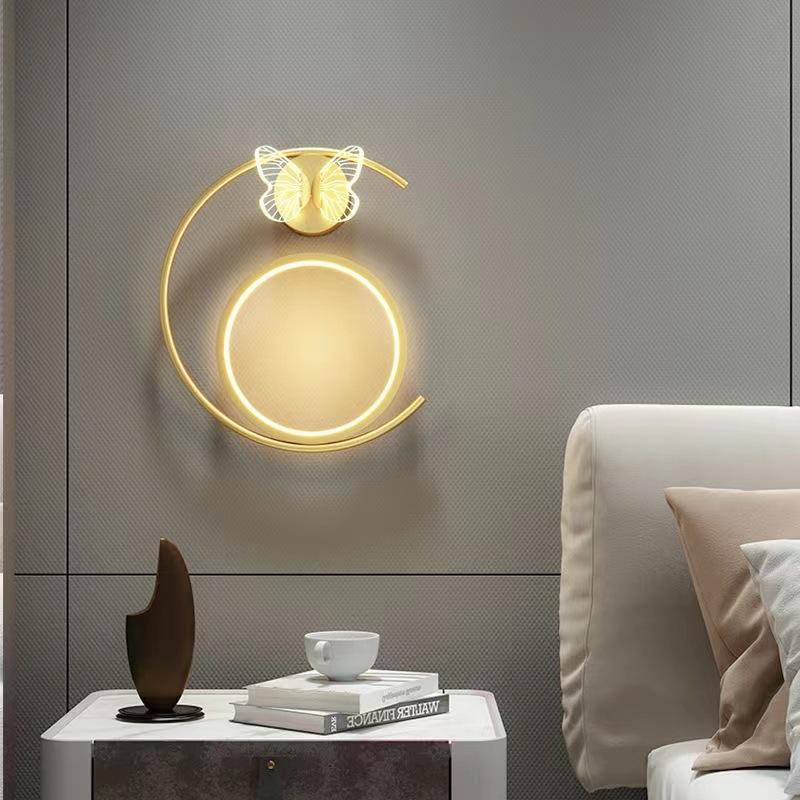 Lámpara de pared de estilo nórdico Lámpara colgante de mariposa Lámpara de pared de mariposa LED Lámpara de pared de mariposa moderna Decoración Lámparas de noche para el hogar Sala de estar Iluminación interior nórdica