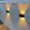 Luces de tierra solares Led Luces de cubierta de escalera de jardín Lámpara de tierra impermeable Lámpara de pared solar impermeable al aire libre