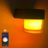 Lámparas LED de pared inteligentes 10W exterior Tuya Wifi cubo RGB aplicación regulable Sconce impermeable jardín Alexa Google Home acrílico pared luz