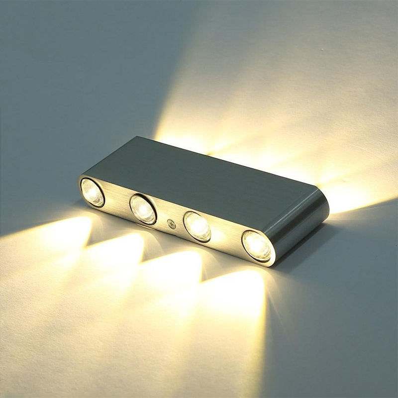 6W 8W RGB Rectángulo Forma Decoración de gama alta para el hogar Soporte de pared Lámpara Decoración del hotel Lámpara Up Down Lights