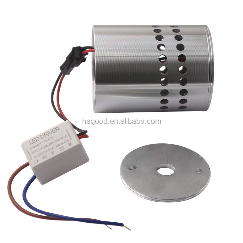 Más vendidos 3W AC85 ~ 265V Aplique de pared de aluminio Lámpara de decoración interior Lámpara de pared RGB con controlador