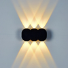 Moderna lámpara de pared LED de 4W para exteriores, resistente al agua, IP65, de aluminio, luz de pared hacia arriba y hacia abajo, aplique de decoración para porche de jardín, luz de 110V y 220V