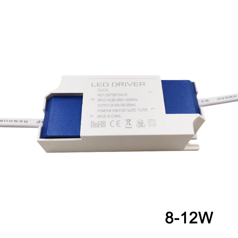 Controlador con carcasa de plástico led actual precio al por mayor controlador led fuente de alimentación DC 12v controlador led 300mA convertidor 220 12 adaptador