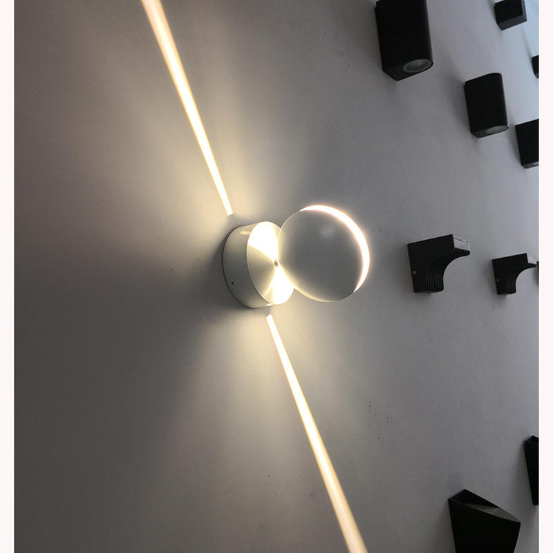 Lámpara LED de pared de 6W para exteriores, resistente al agua, estilo nórdico moderno, lámparas de pared para interiores, lámpara de jardín para porche y sala de estar, AC90-260V