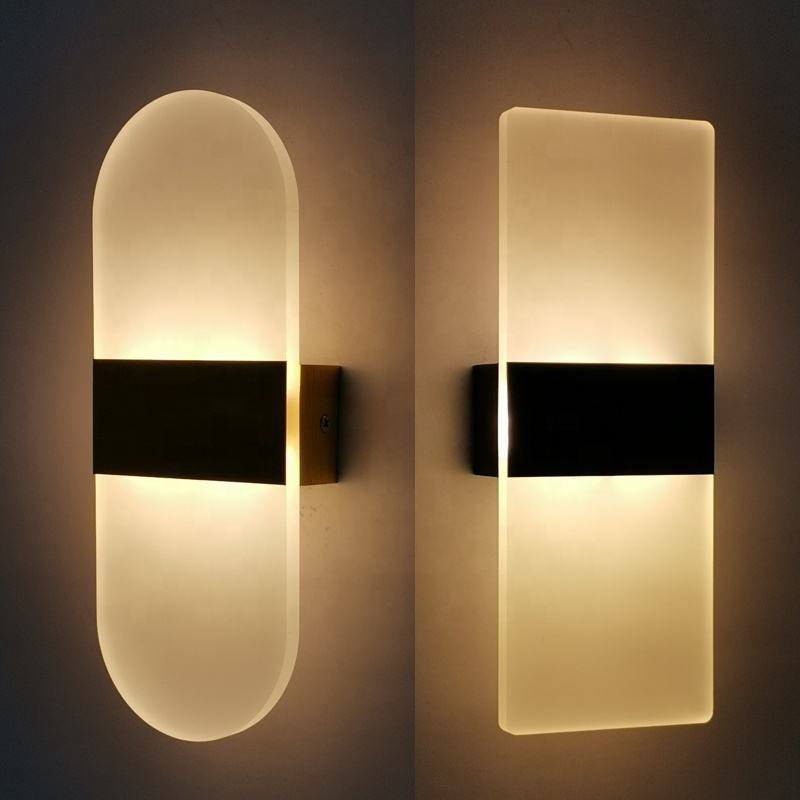 Apliques de pared LED AC90-265V luces de aluminio lámpara de montaje en pared para sala de estar dormitorio hotel restaurante iluminación