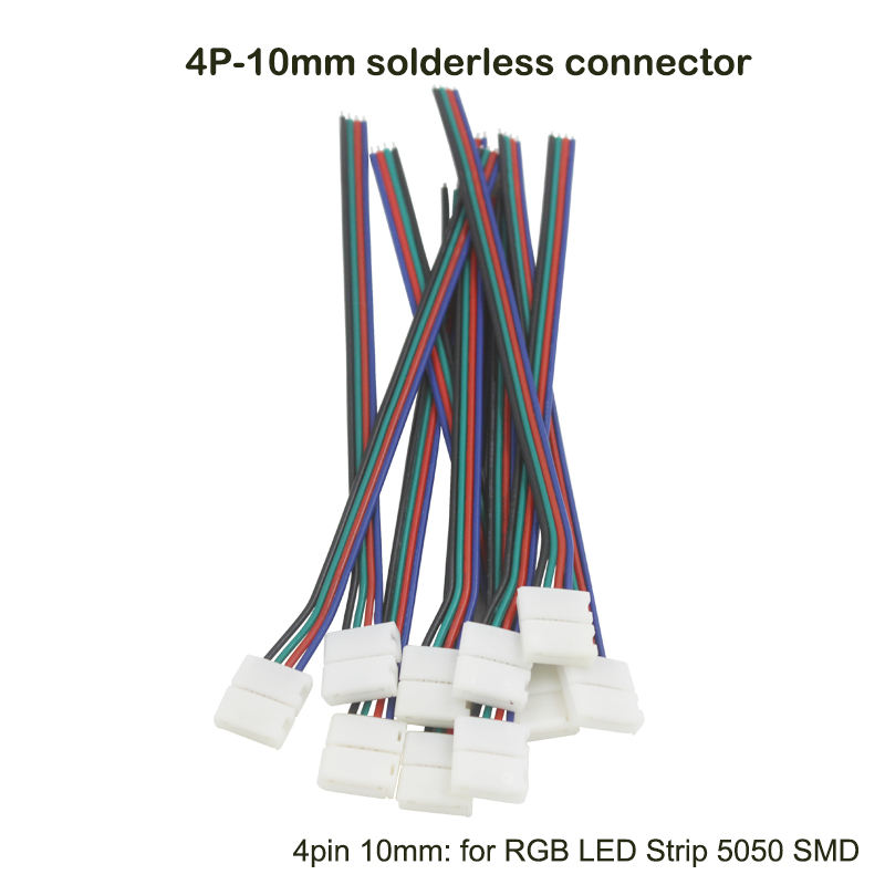 Conector de tira de LED de 2 pines y 8mm con conexión sin cables sin necesidad de soldadura/conector de soldadura para tira de Led 3528/5050