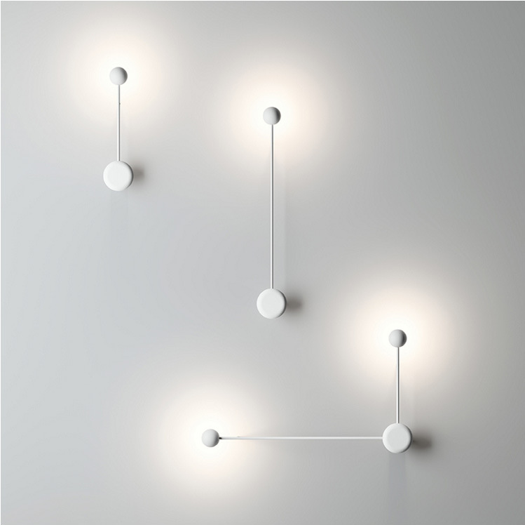 NUEVA lámpara de pared de puntos de arte, lámpara de pared de salón LED moderna, accesorios de iluminación creativos nórdicos para pasillo, lámpara de pared moderna en blanco y negro