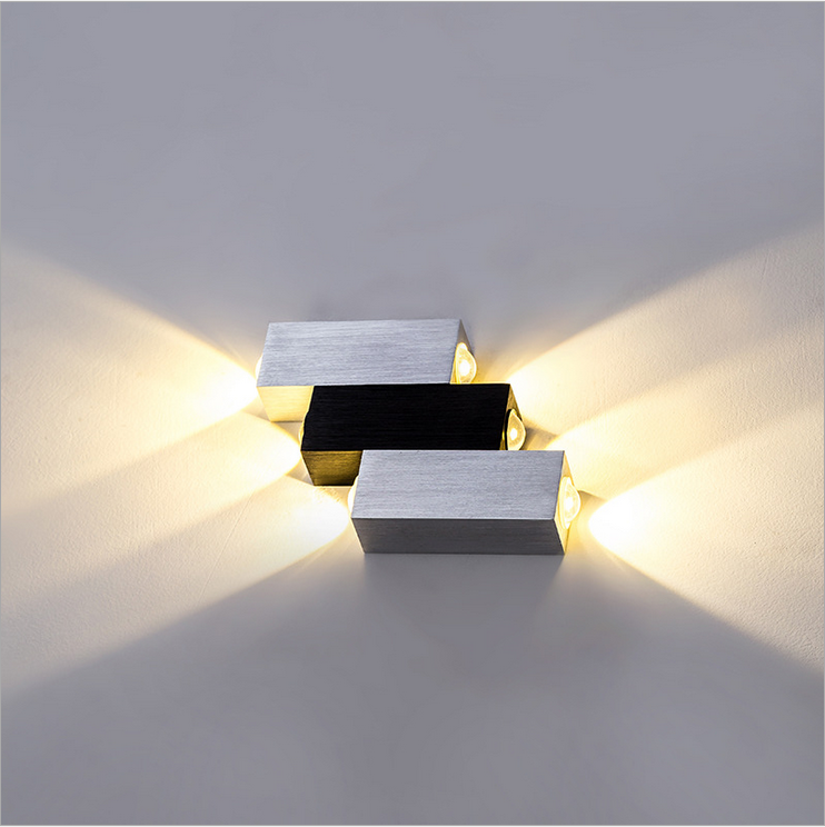 Lámpara de pared LED Arriba y abajo Escalera Aplique de pared Suministro de fábrica 6W Luces de pared interiores de aluminio Fabricación ILUMINACIÓN decorativa
