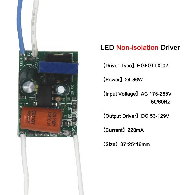 Controlador de lámpara LED de 8-50W, entrada de transformador de luz, adaptador de fuente de alimentación de AC175-265V, corriente de 220mA para Chip de bombilla de foco LED
