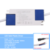 Transformador de luz de controlador LED de carcasa de plástico seguro de 1-36W, adaptador de fuente de alimentación de corriente constante de 300mA para lámpara Led/Chip