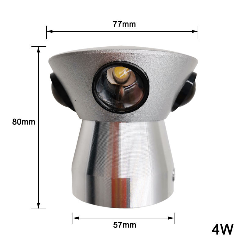Lámpara de pared de aluminio LED de 3W, 4W, 5W, lámpara de noche redonda, apliques de dormitorio, accesorio de iluminación montado en la pared