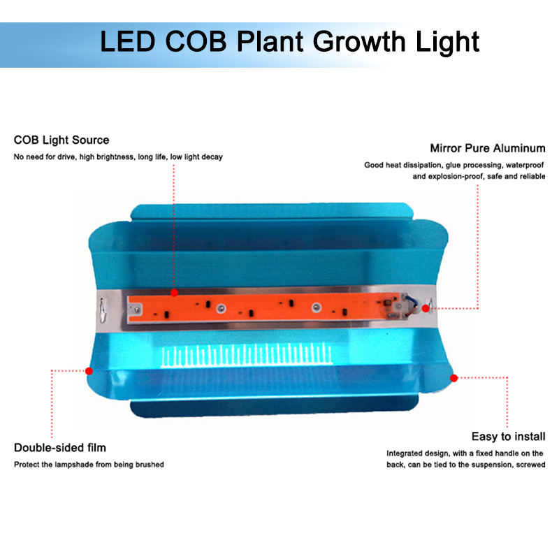 Luces de cultivo LED 20W 30W 50W 80W UV LED Luz de cultivo de plantas Espectro completo AC110V / 220V / DC12V para cultivo en interiores