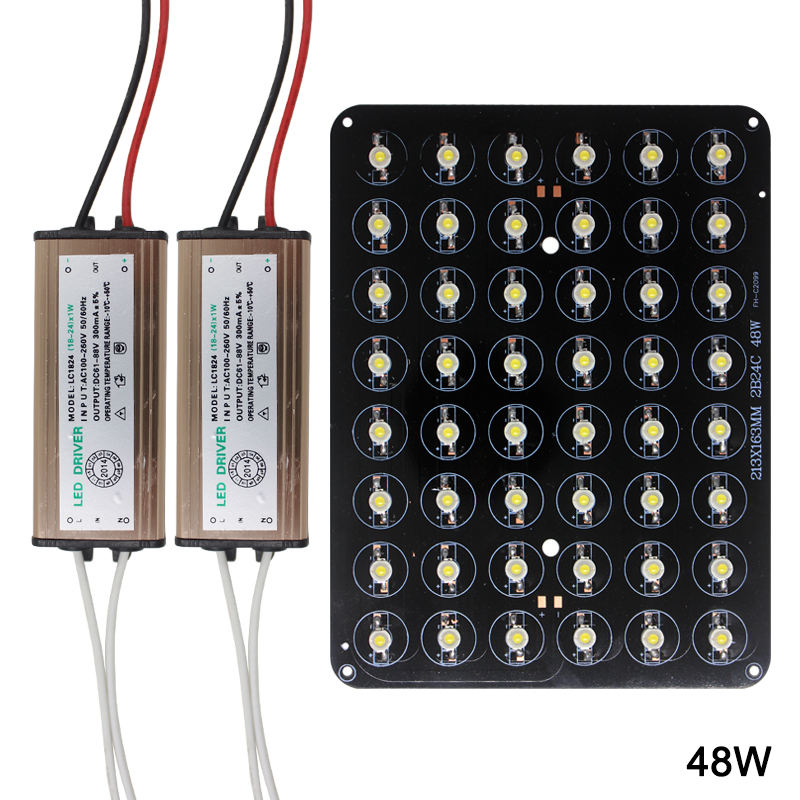 Chip LED 12W 18W 20W 24W 30W 36W 48W Bombilla de lámpara de alta potencia Diodos AC85-265V Controlador LED a prueba de agua para luminaria de luces enterradas