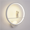 Recién llegado, candelabro led moderno, luz de pared elegante, anillo de luz artística, montaje en pared para luces de hotel de interior