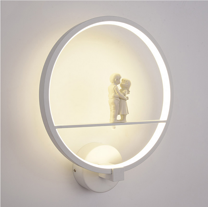 Recién llegado, candelabro led moderno, luz de pared elegante, anillo de luz artística, montaje en pared para luces de hotel de interior